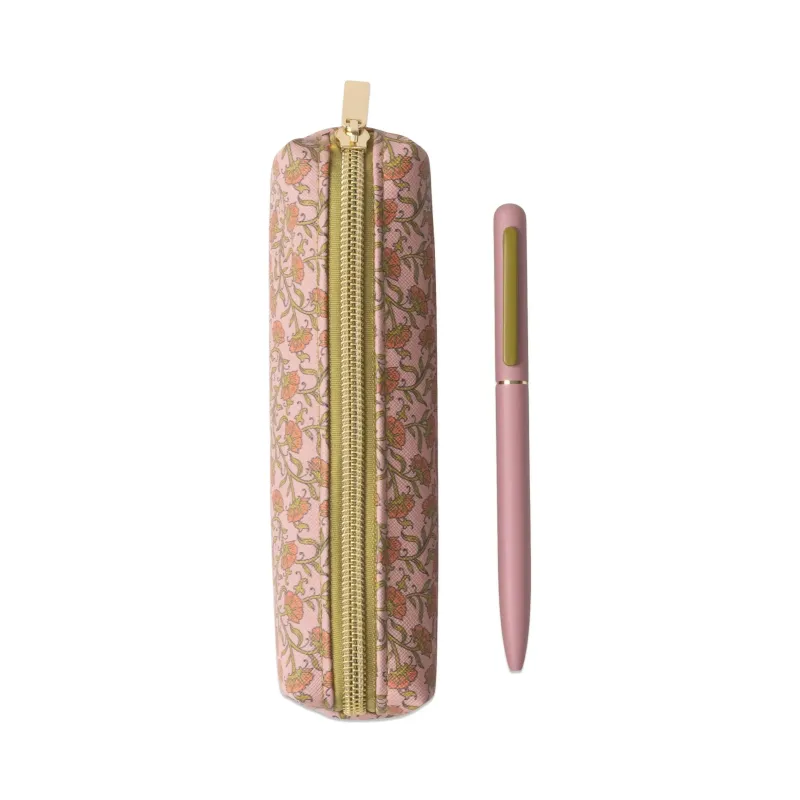 Pen & Pouch Set - Pink Vintage Floral sold by DesignWorks Ink