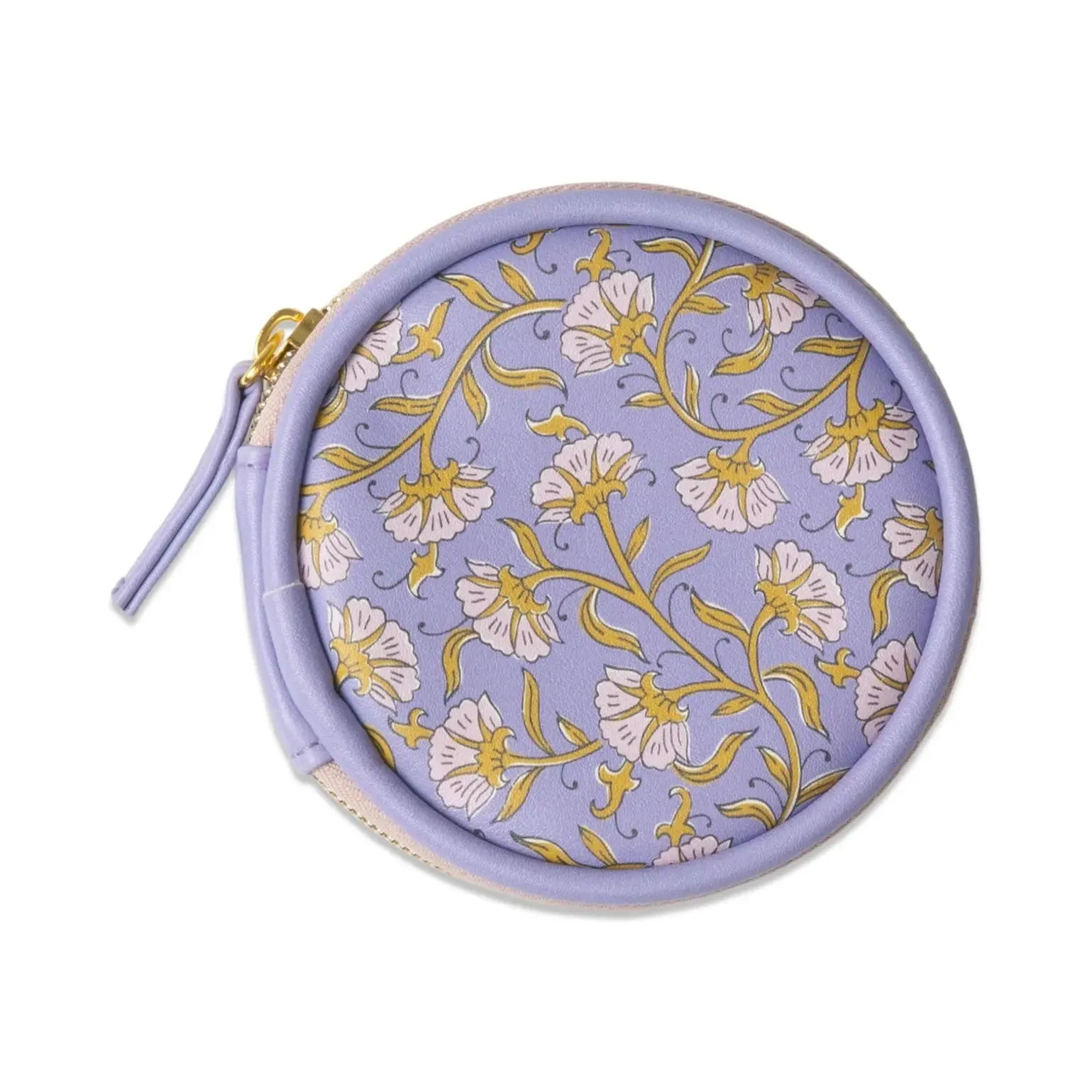Vegan Leather Pill Case - Purple Vintage Floral sold by DesignWorks Ink