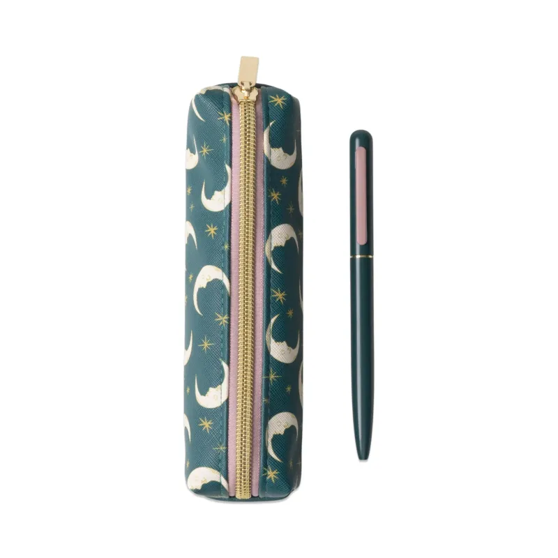 Pen & Pouch Set - Teal Moon sold by DesignWorks Ink