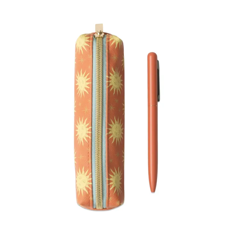 Pen & Pouch Set - Terracotta Sun sold by DesignWorks Ink