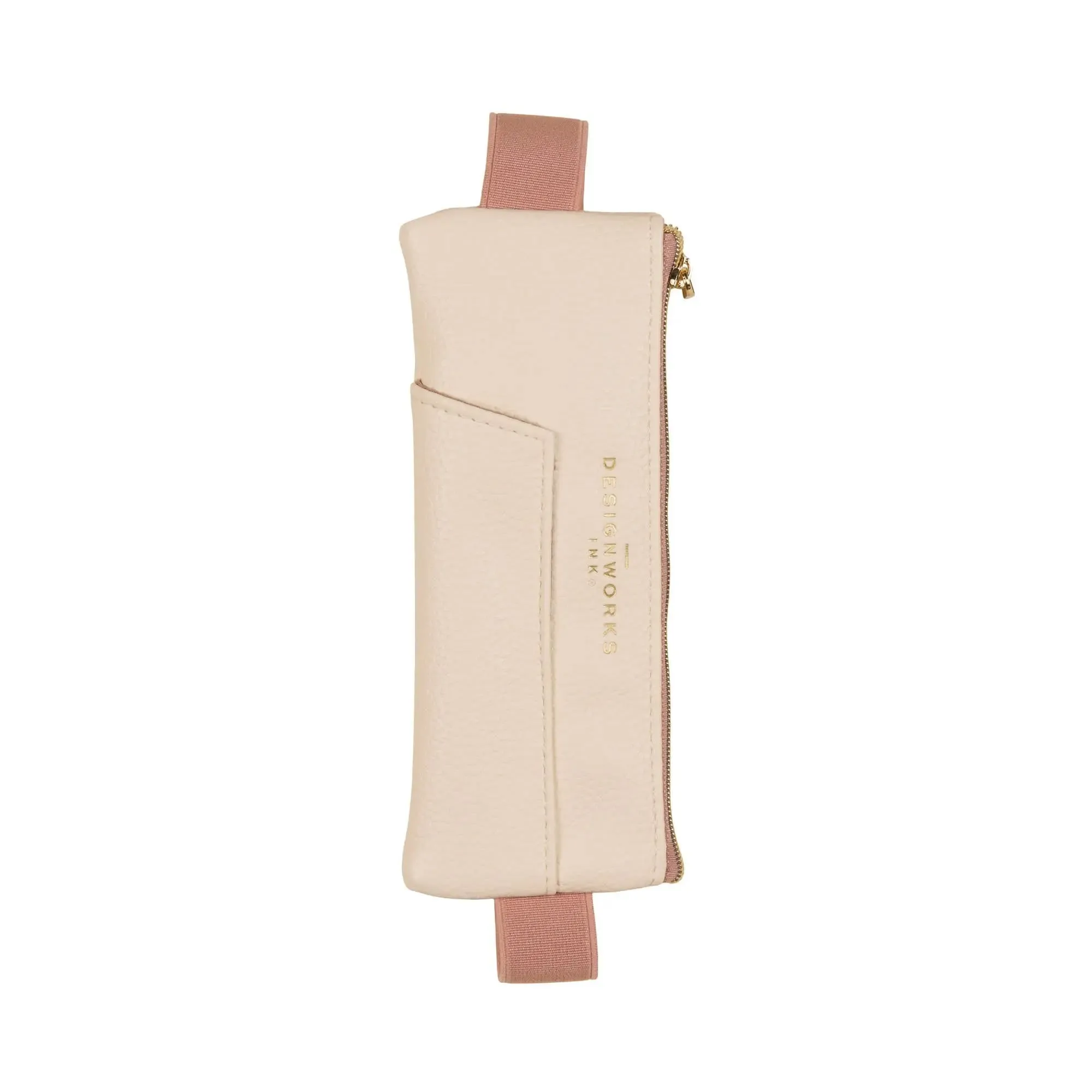 Vegan Leather Pen Pouch - Cream + Taupe sold by DesignWorks Ink