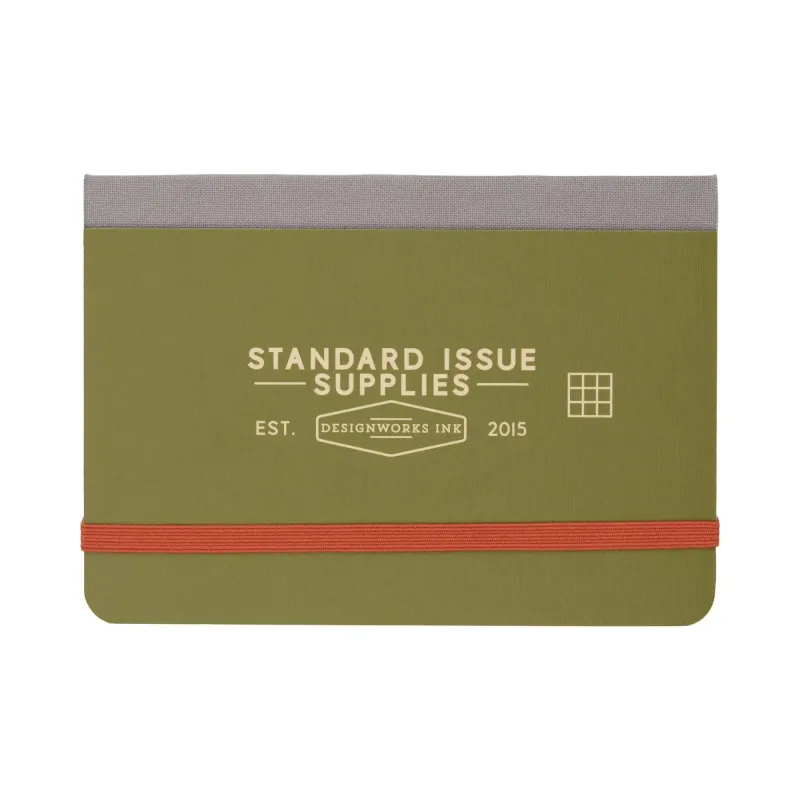 Standard Issue Pocket Journal - Army Green + Chili sold by DesignWorks Ink