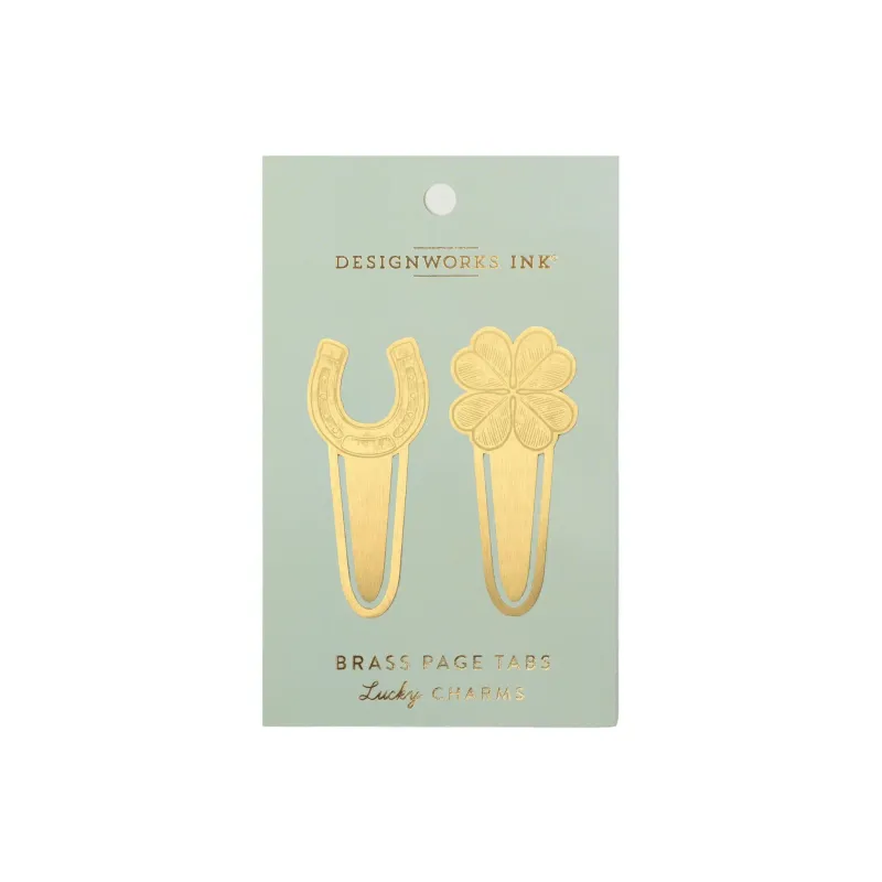 Brass Page Tabs - Lucky Charms made by DesignWorks Ink