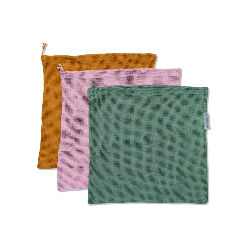 Reusable Produce Bags - Rust, Lilac, & Hunter sold by DesignWorks Ink