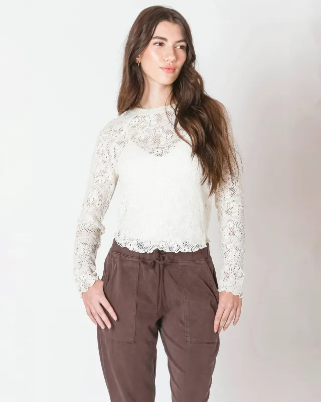 EXPOSED SEAM LACE TOP 2624016 sold by Dex