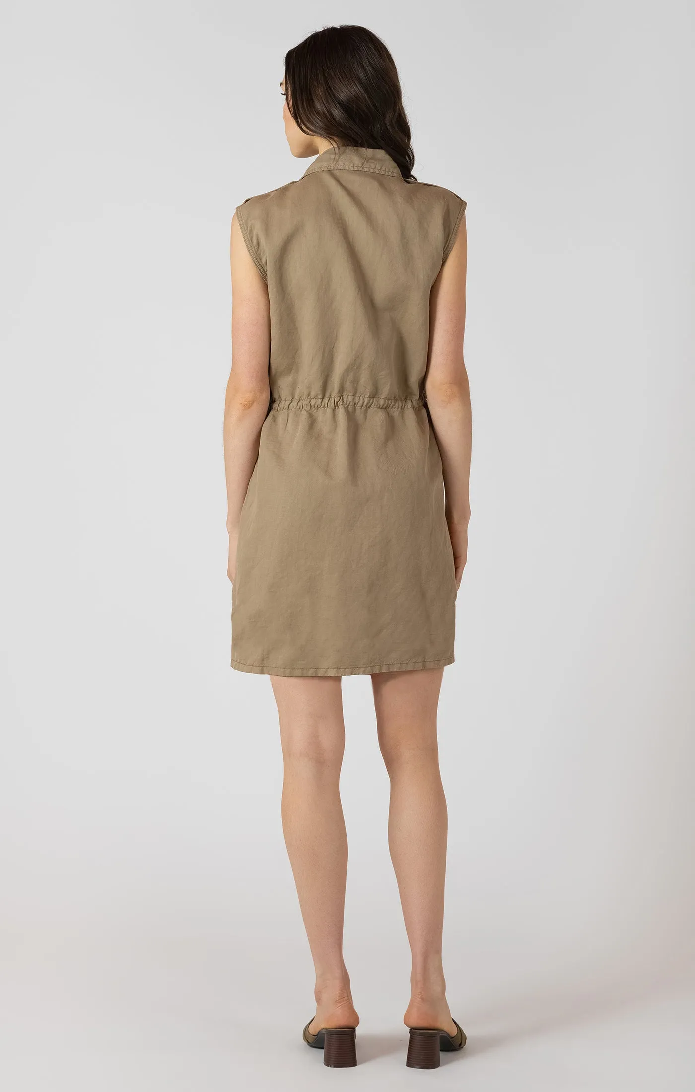 UTILITY DRAWSTRING WAIST MINI DRESS sold by Dex product image thumbnail 3