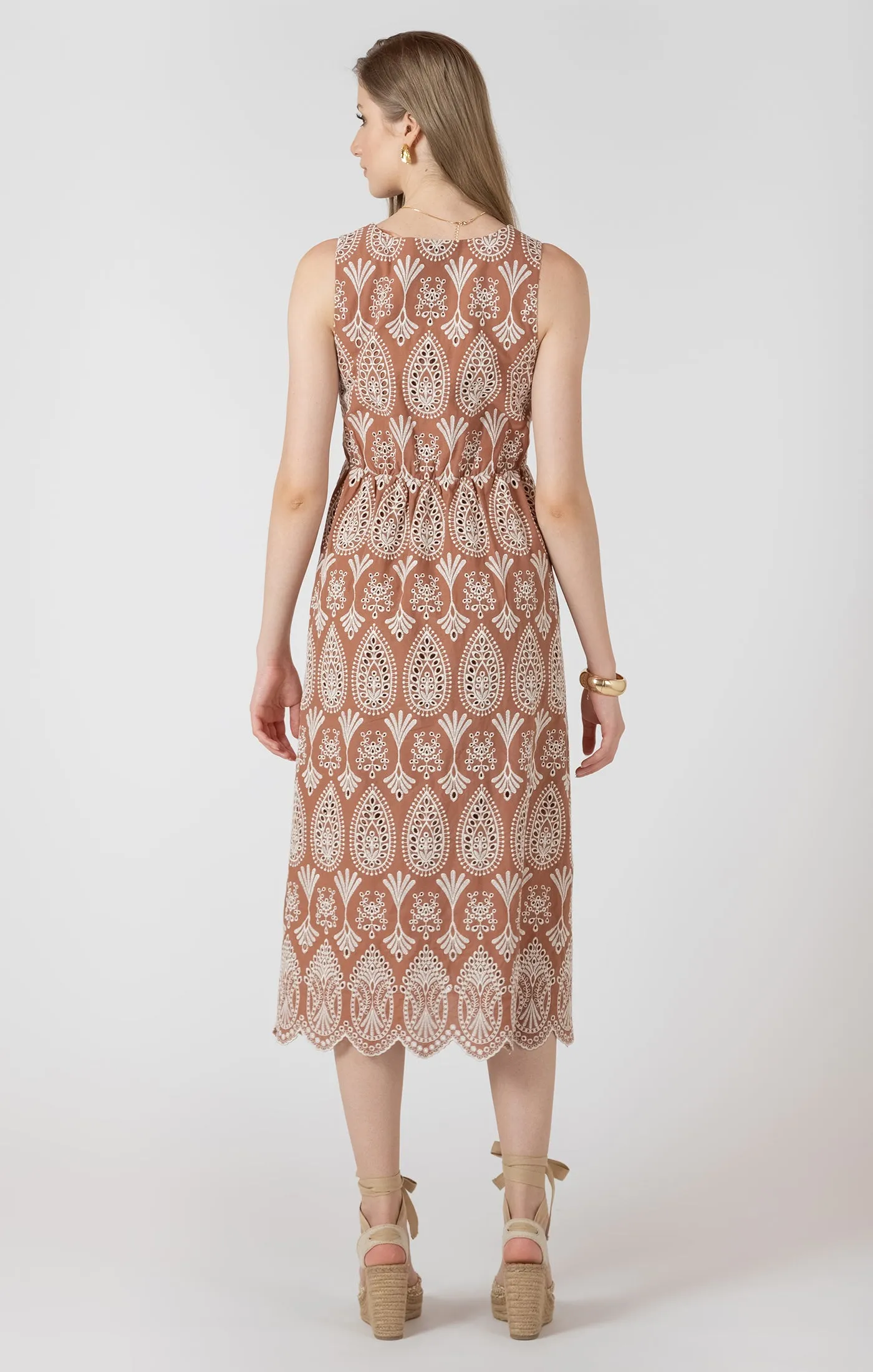 V NECK EYELET DRESS sold by Dex product image thumbnail 2