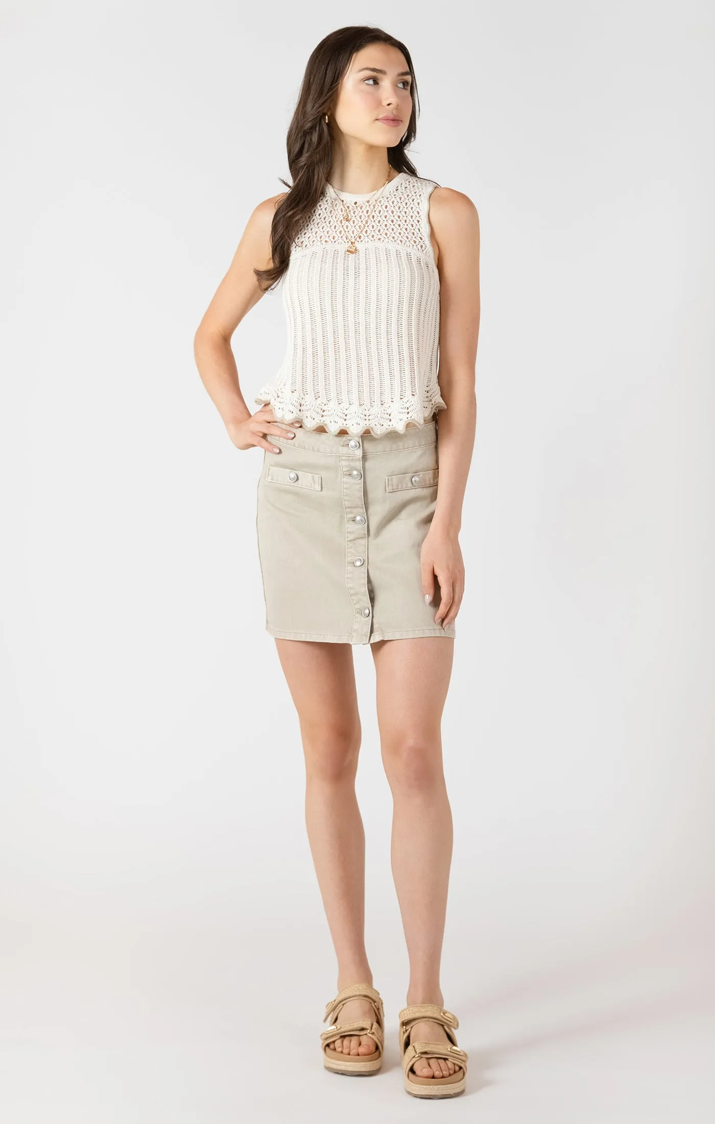 CONTRAST TRIM SWEATER TANK sold by Dex