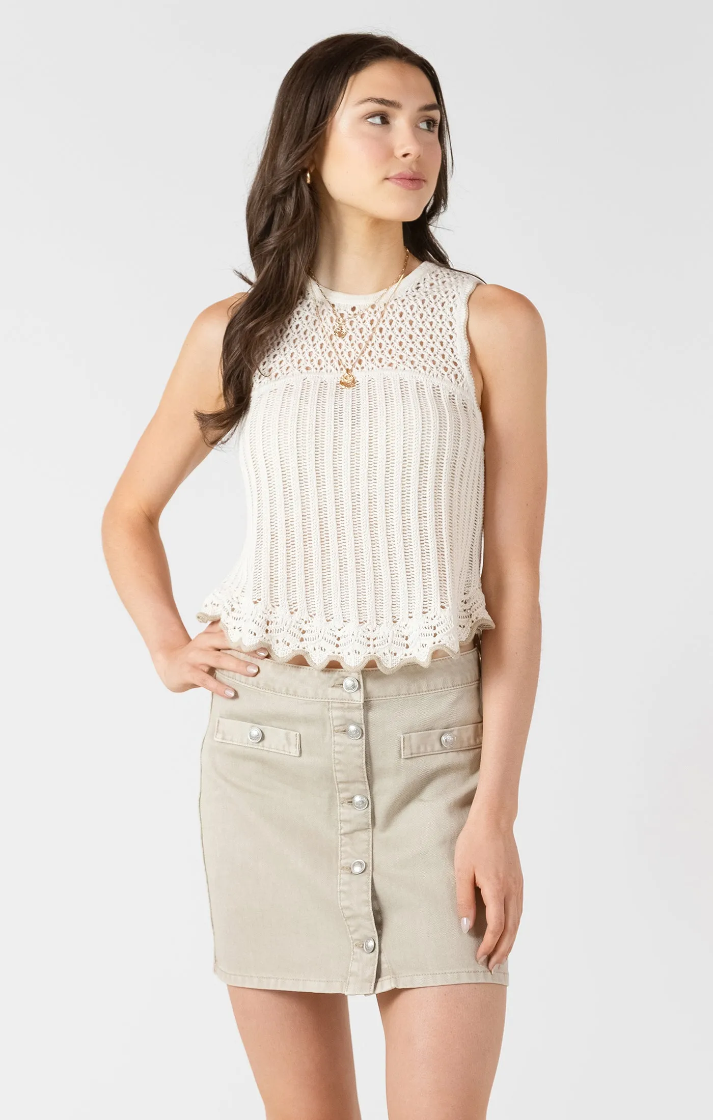 CONTRAST TRIM SWEATER TANK sold by Dex product image thumbnail 2