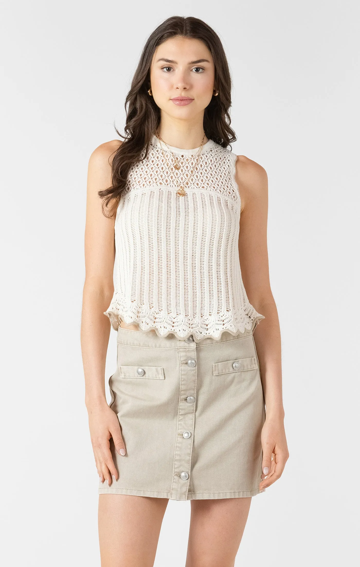 CONTRAST TRIM SWEATER TANK sold by Dex product image thumbnail 4