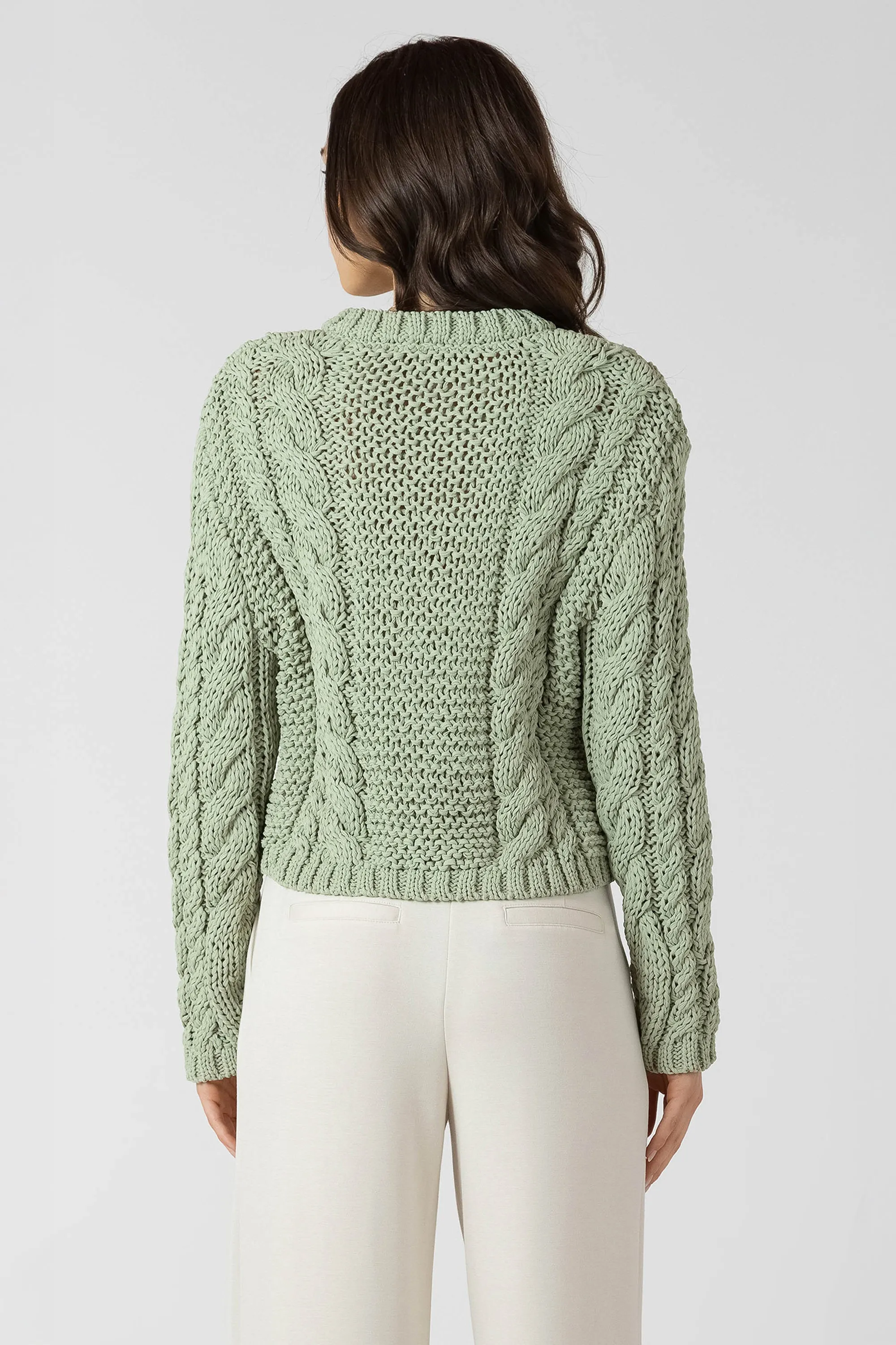 Floral Button Cable Cardigan sold by Dex product image thumbnail 2