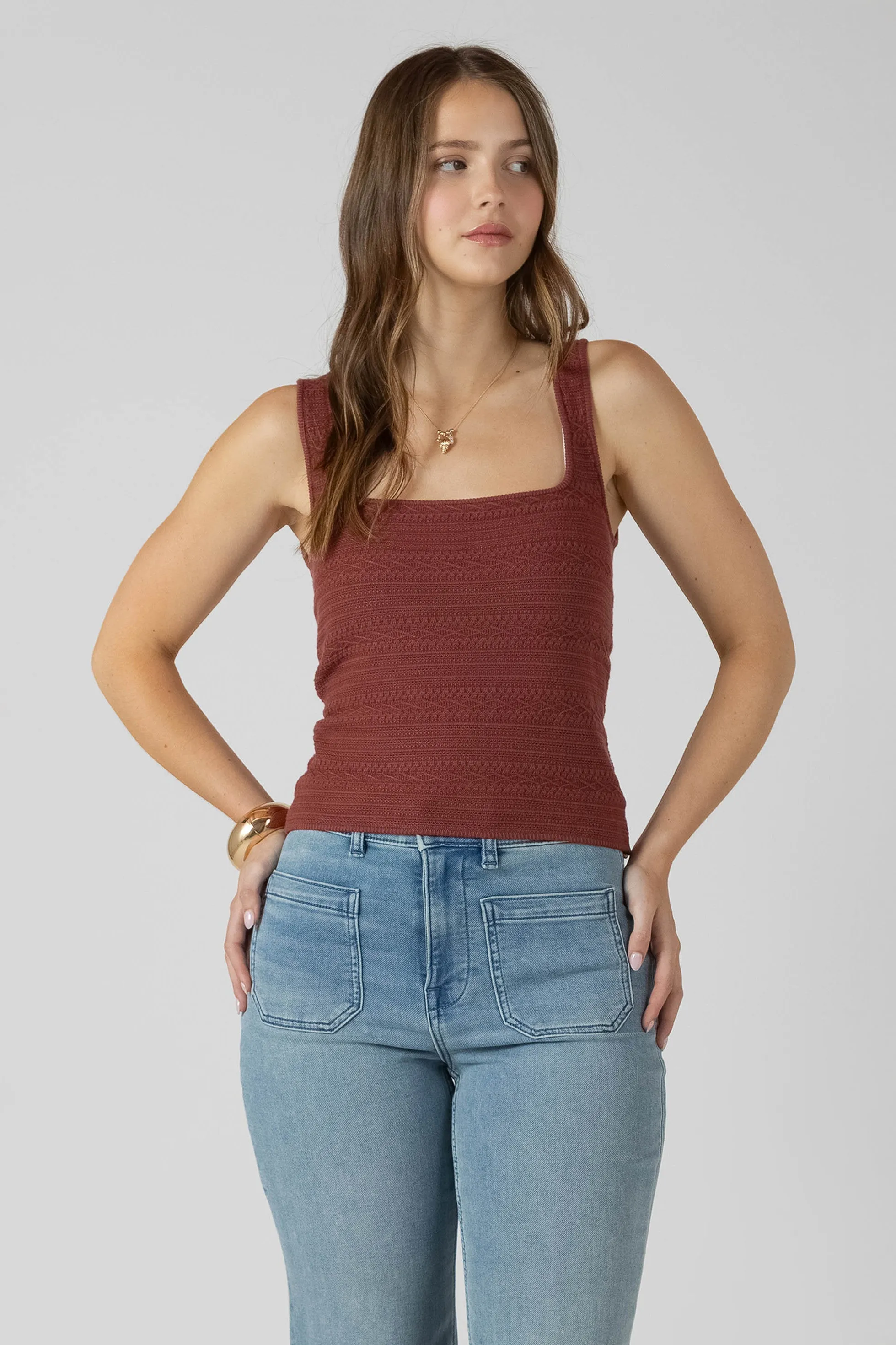 Squareneck Textured Tank sold by Dex product image thumbnail 5