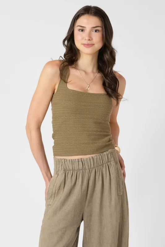 Squareneck Textured Tank made by Dex