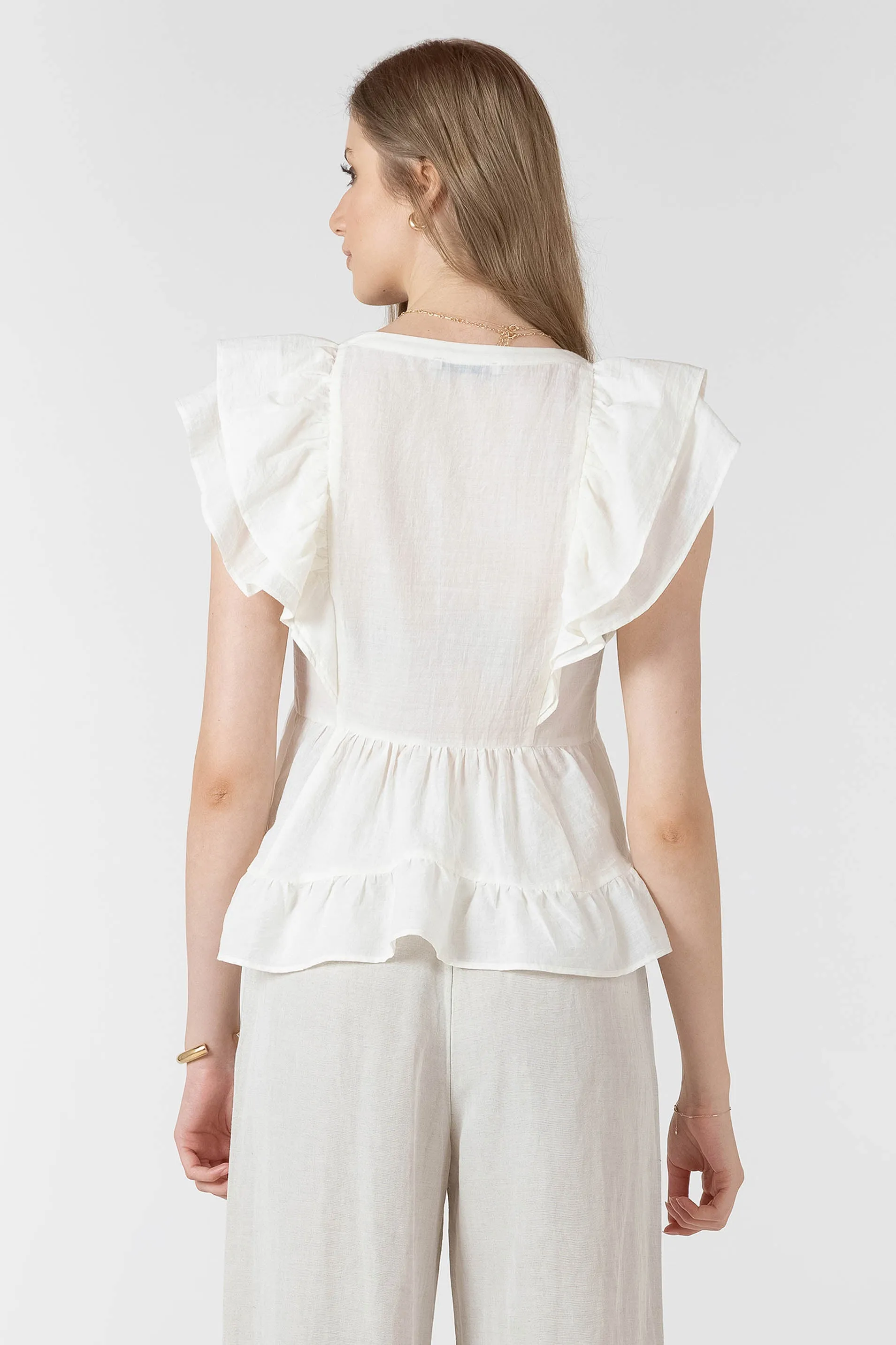 Printed Ruffled Tencel Blouse sold by Dex product image thumbnail 5