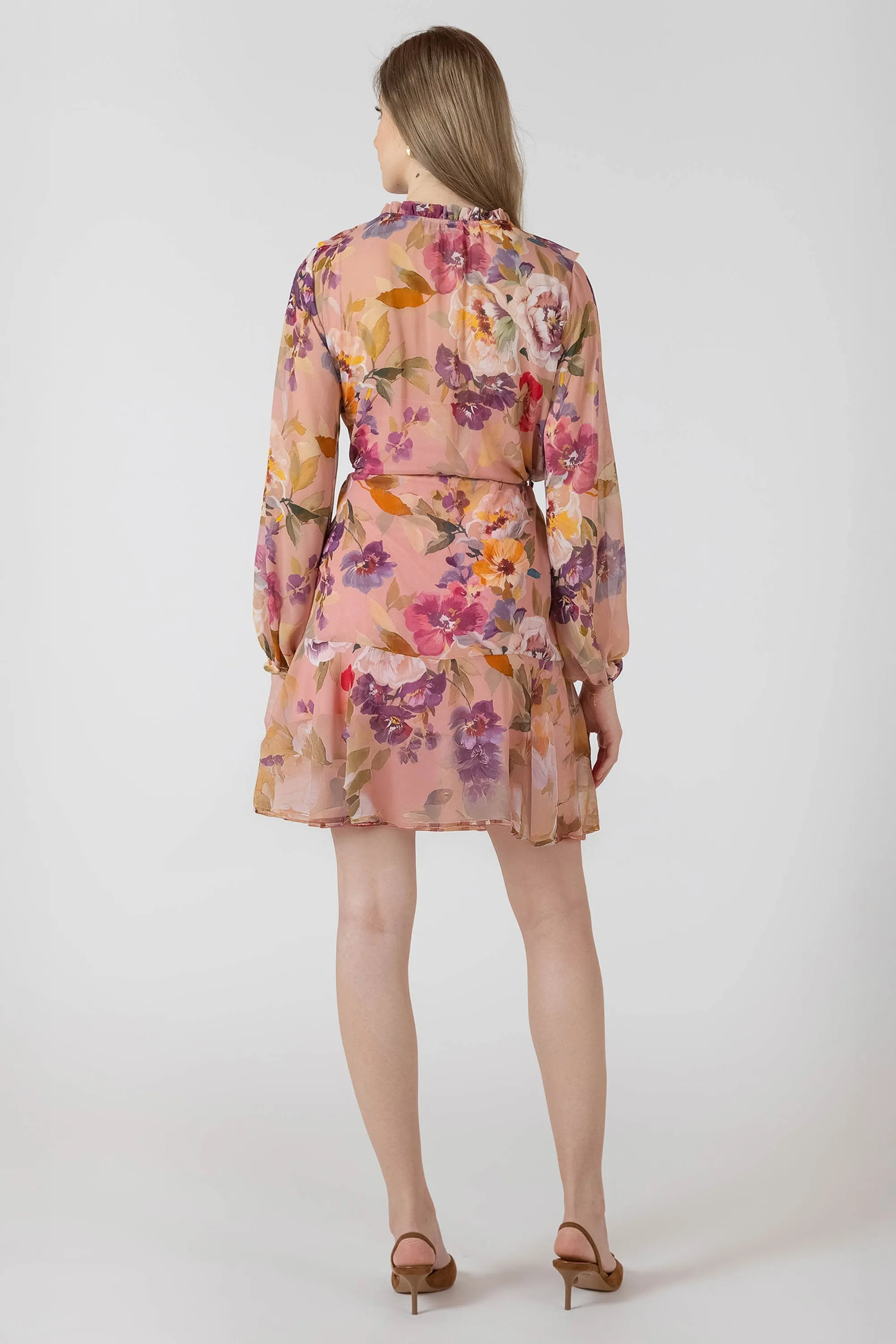 Ruffle Detail Belted Mini Dress sold by Dex product image thumbnail 3