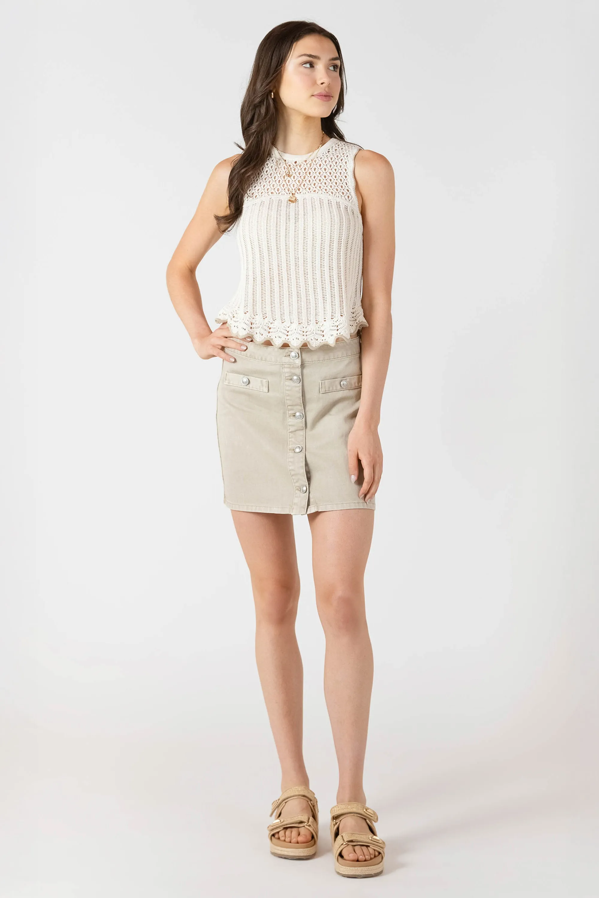 Contrast Trim Sweater Tank sold by Dex product image thumbnail 4