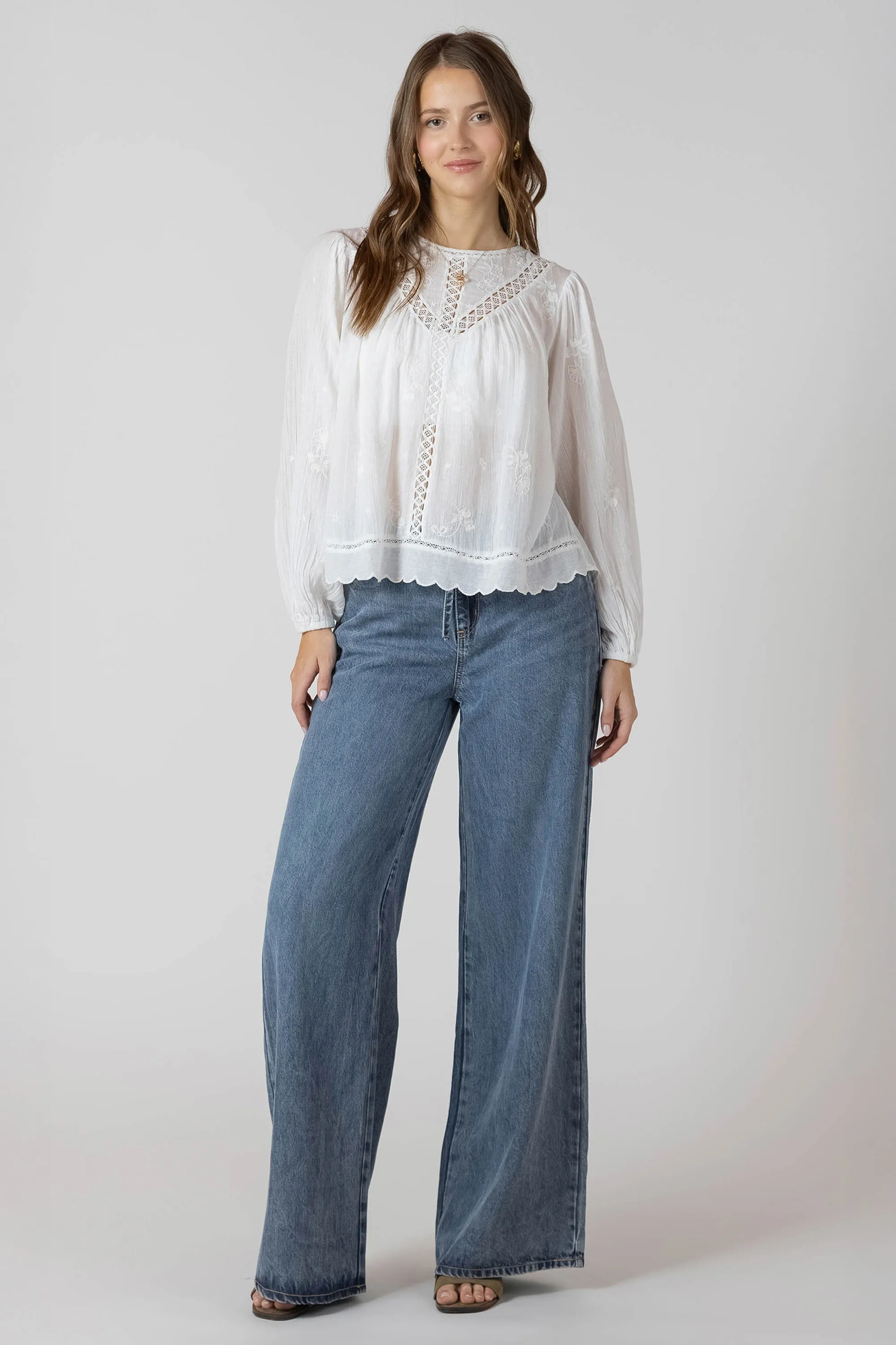 Crochet Detail Embroidered Blouse sold by Dex product image thumbnail 4