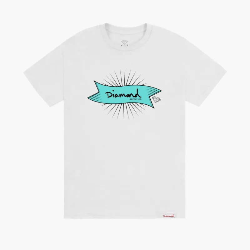 Pennant Tee - WHITE made by Diamond Supply Co.