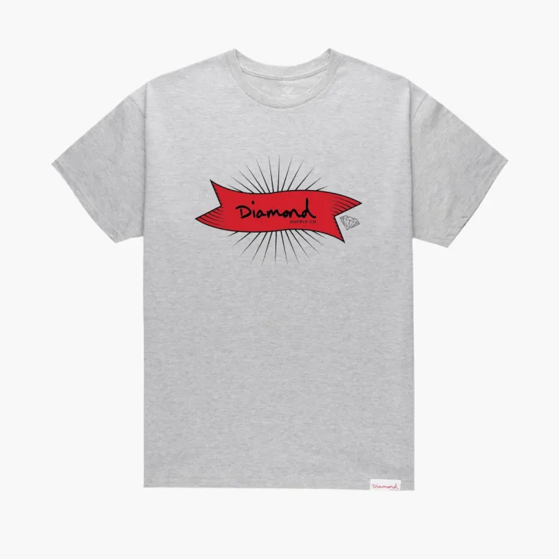Pennant Tee - HEATHER GREY sold by Diamond Supply Co.