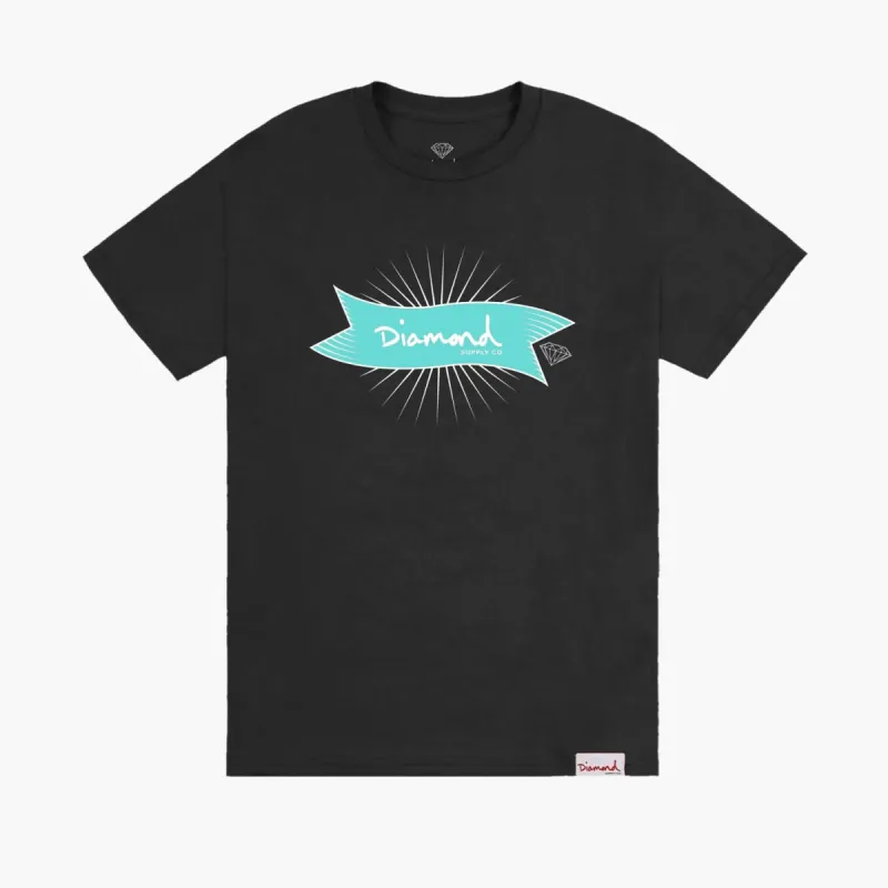 Pennant Tee - BLACK sold by Diamond Supply Co.