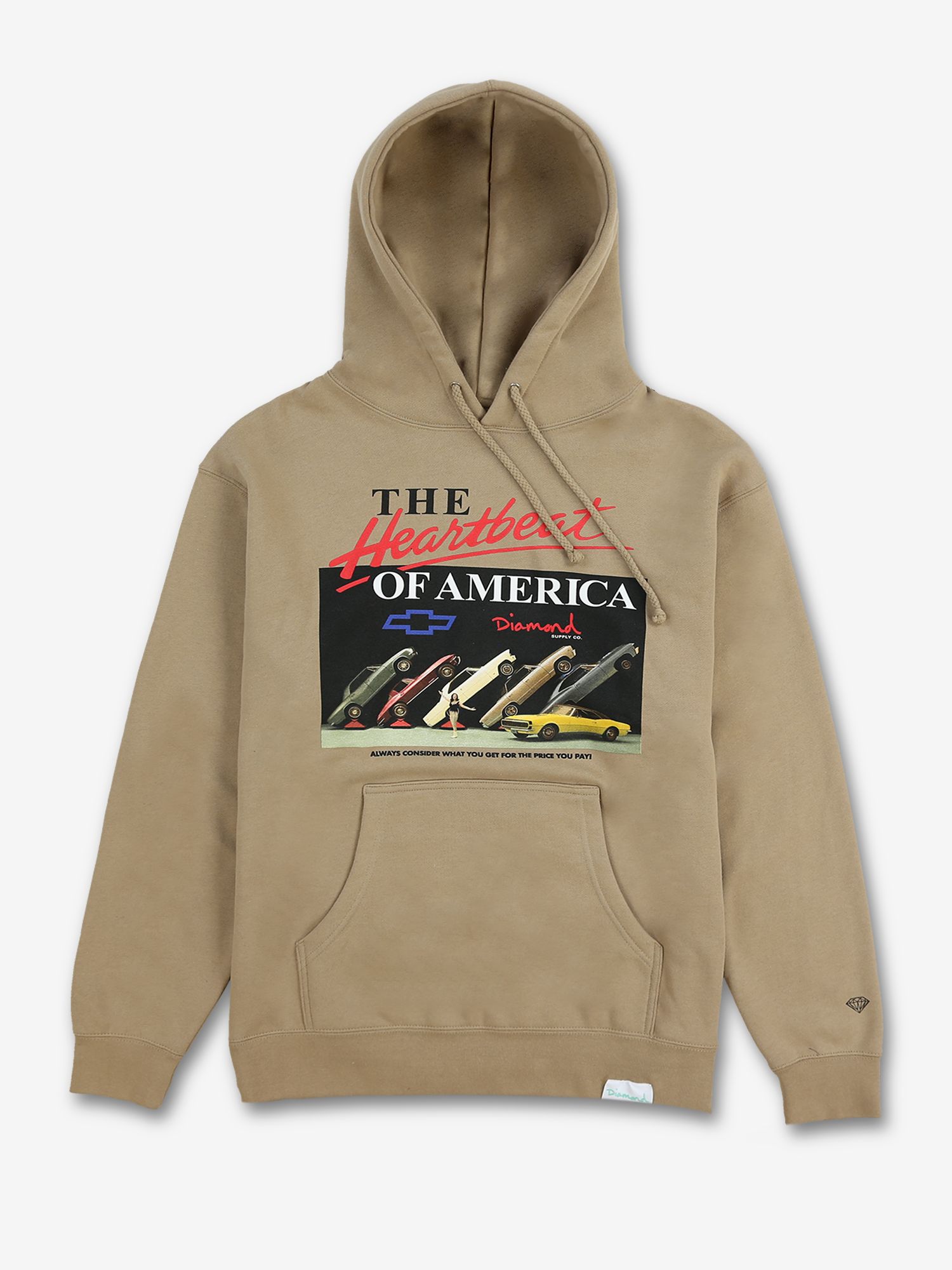 CHEVY HEARTBEAT HOODIE - SAND sold by Diamond Supply Co.