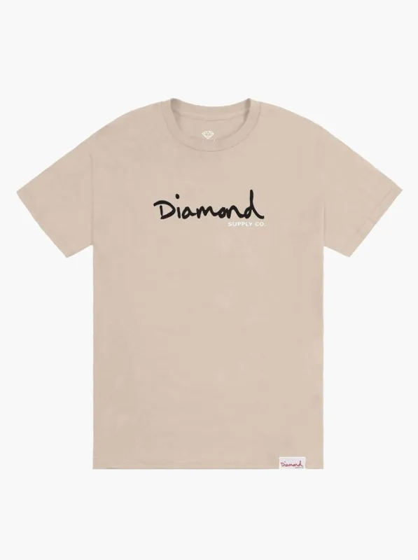 OG SCRIPT TEE - TAN sold by Diamond Supply Co.