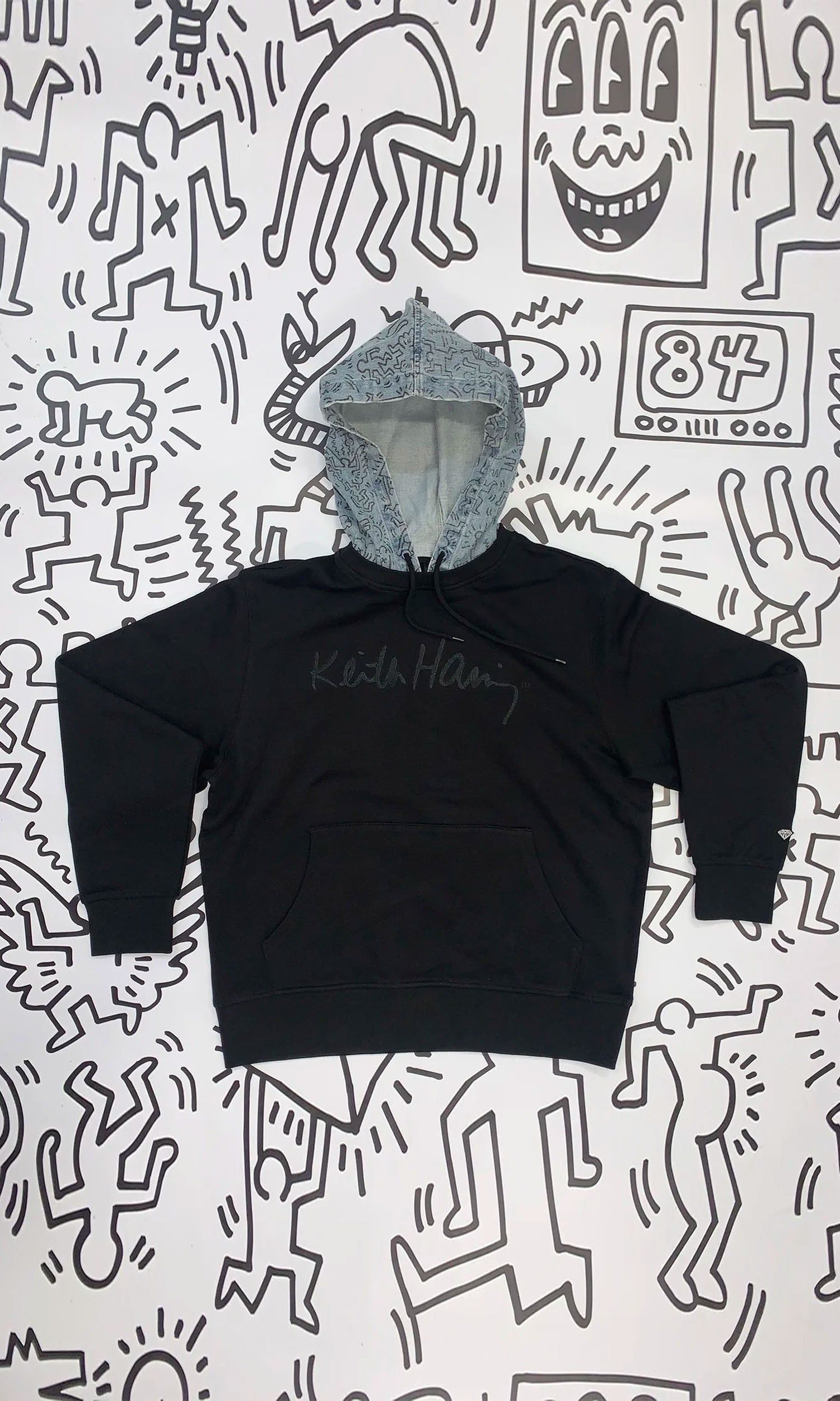 Diamond x Haring Hoodie - Black sold by Diamond Supply Co.