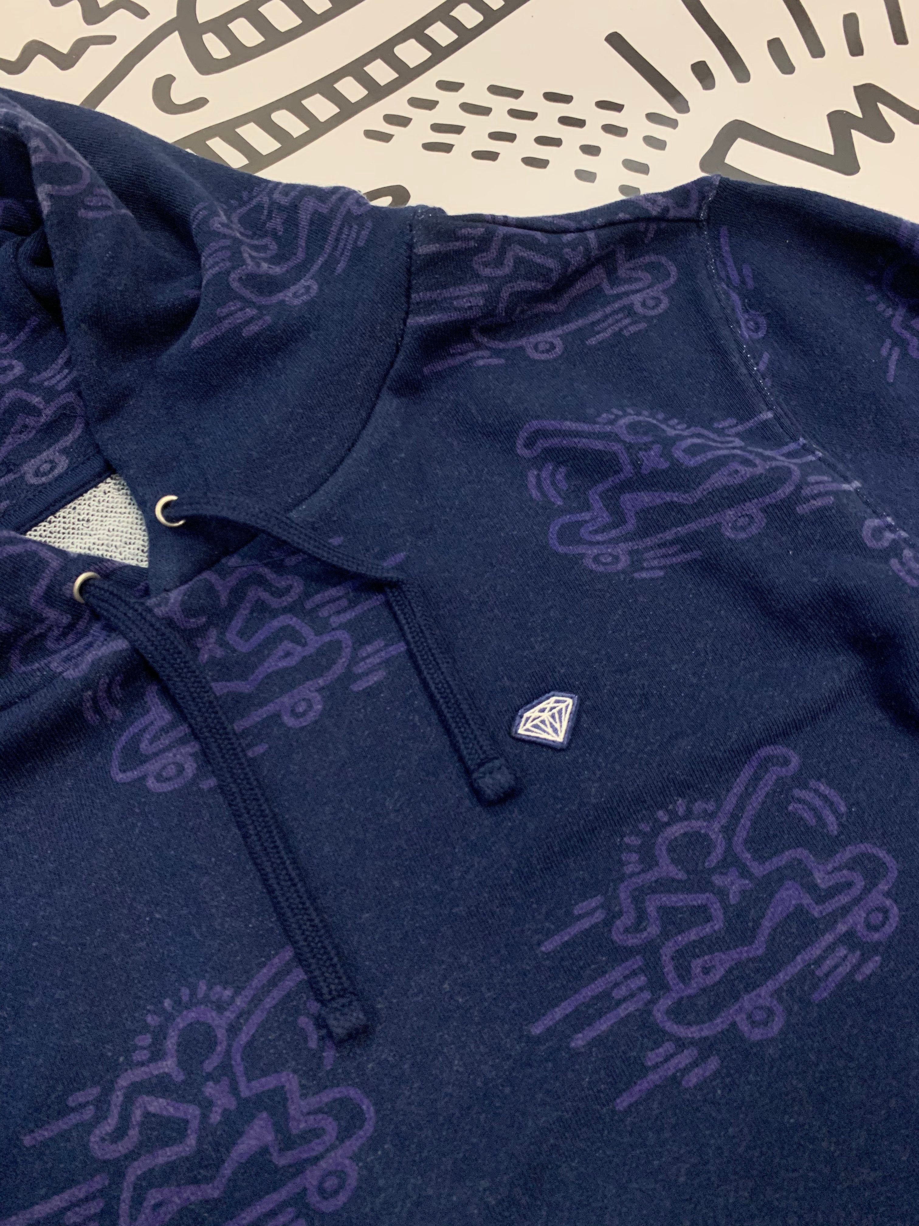 Diamond x Haring Skating Hoodie - Navy sold by Diamond Supply Co. product image thumbnail 2