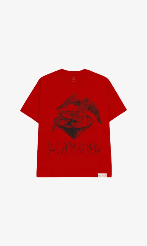 SKULLS & DIAMONDS TEE - RED sold by Diamond Supply Co.