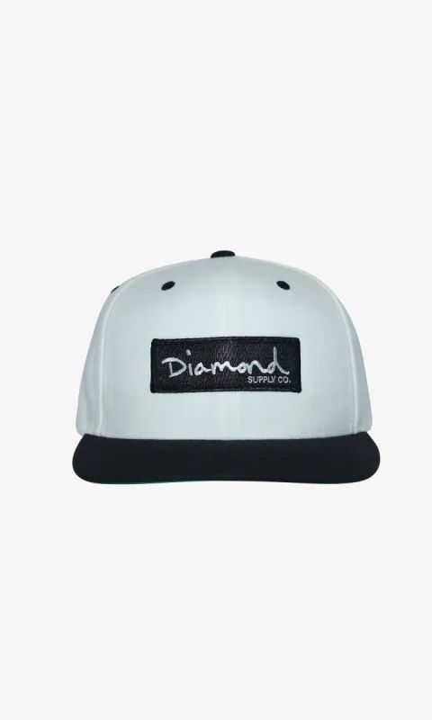OG Box Logo Snapback White sold by Diamond Supply Co.