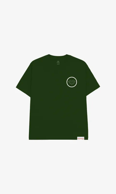 BRILLIANT CIRCLE TEE - FORREST GREEN sold by Diamond Supply Co.