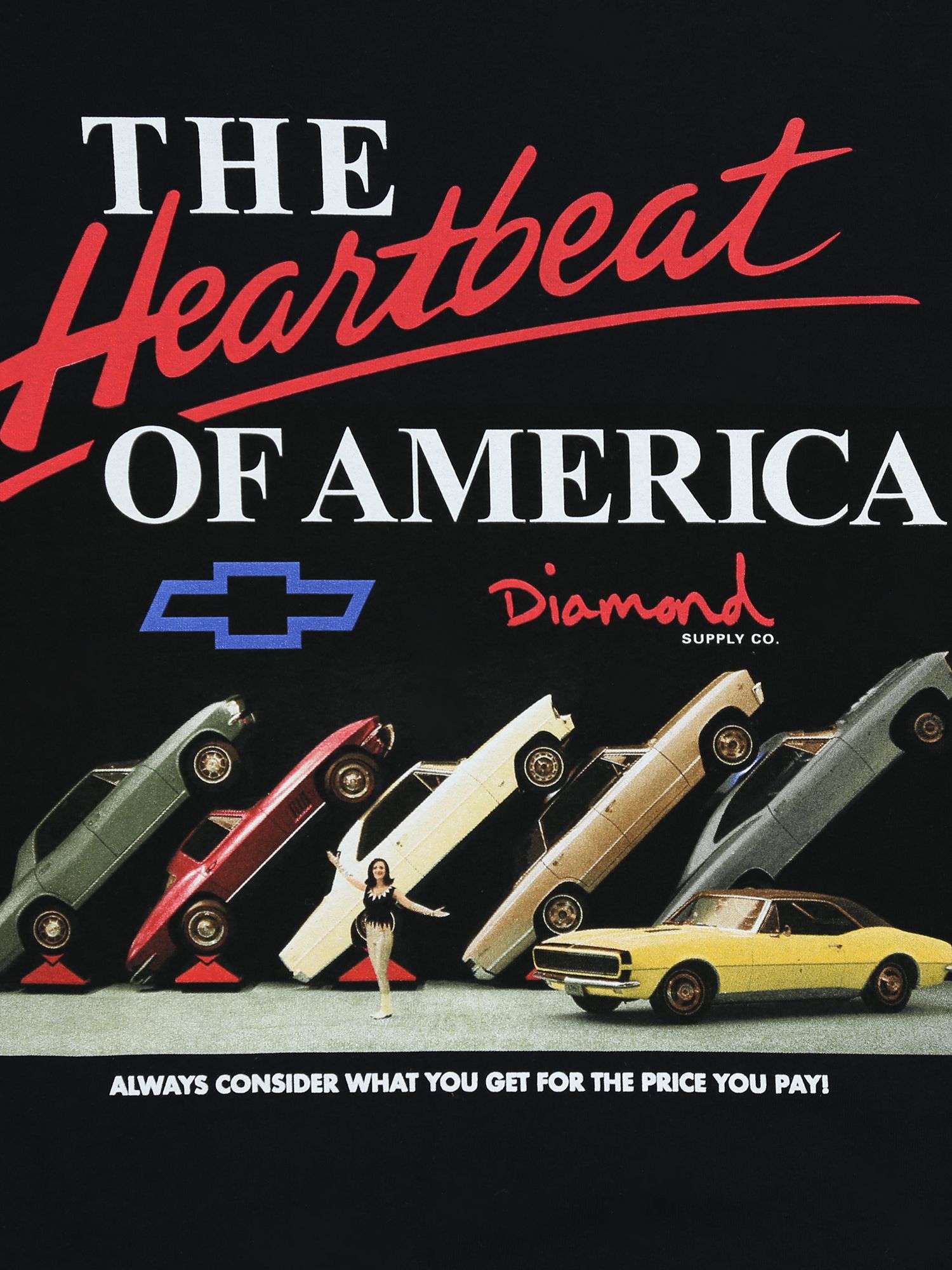 CHEVY HEARTBEAT TEE - BLK sold by Diamond Supply Co. product image thumbnail 3