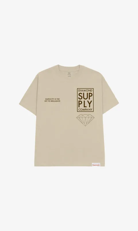 SIMPLE TEE - CREAM sold by Diamond Supply Co.