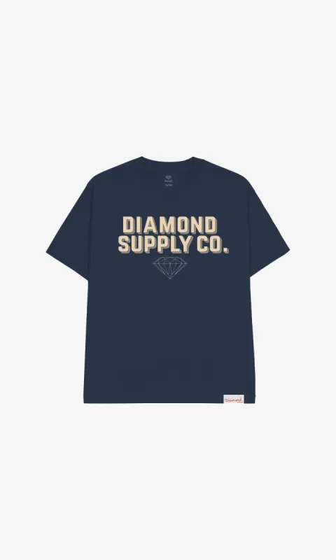 MODERN COLLEGE TEE - NAVY sold by Diamond Supply Co.