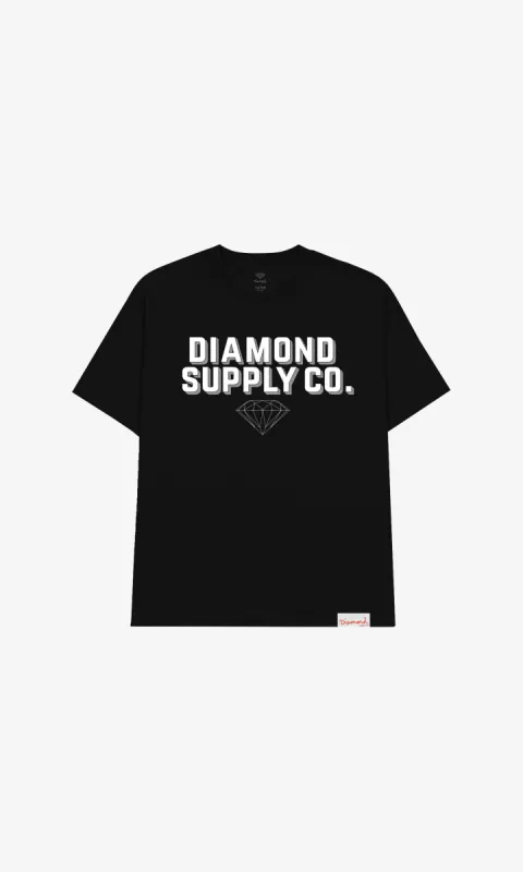 MODERN COLLEGE TEE - BLACK sold by Diamond Supply Co.