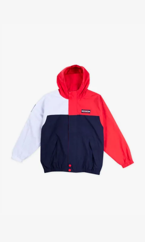 Nautica Nylon Color Block Jacket - Red / Navy made by Diamond Supply Co.