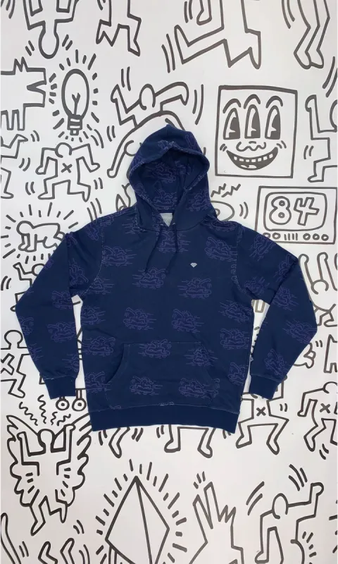 Diamond x Haring Skating Hoodie - Navy sold by Diamond Supply Co.