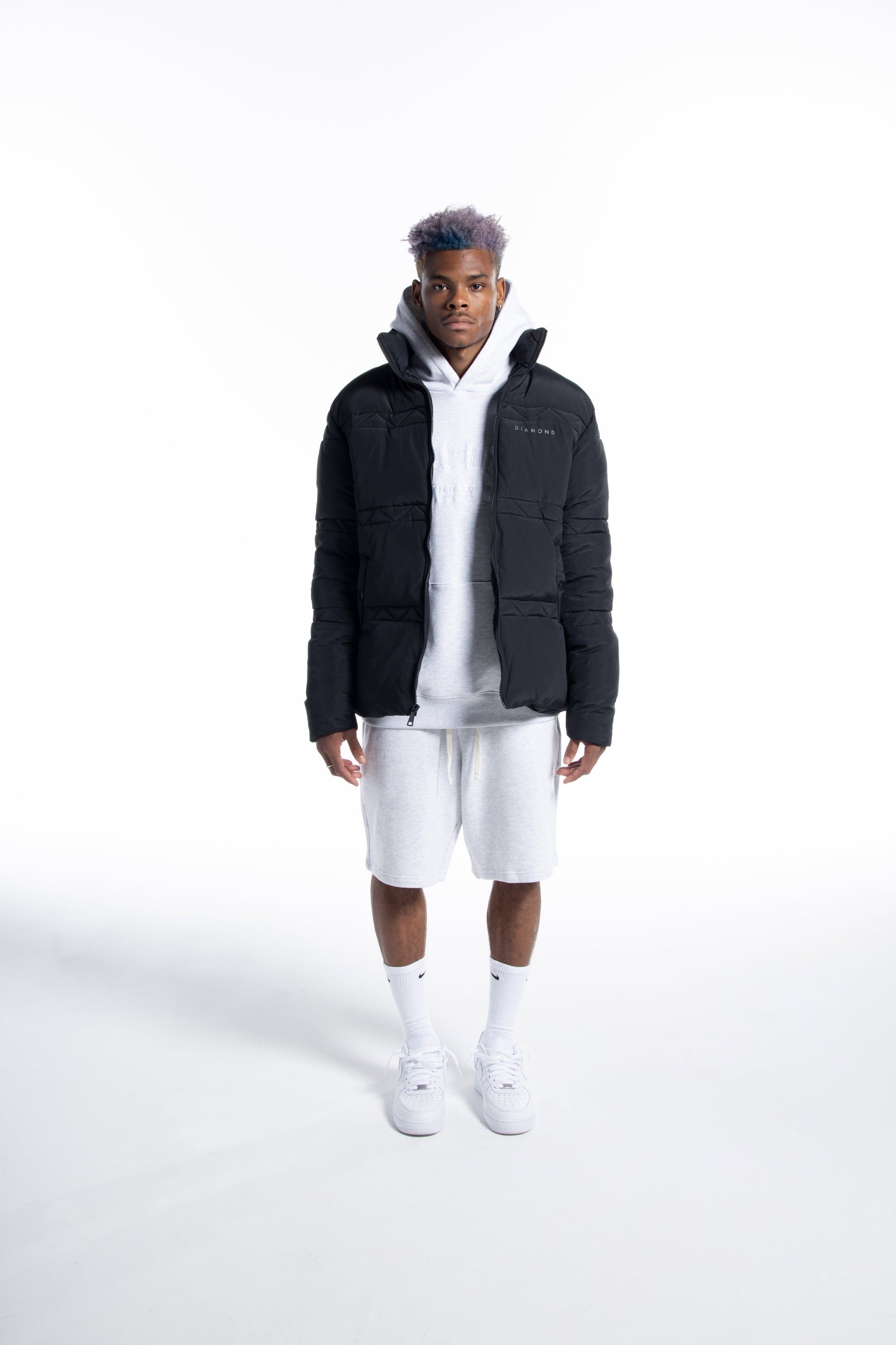 Collegiate Sweat Short - Heather Grey sold by Diamond Supply Co. product image thumbnail 3