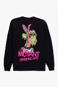 Mutant Ape Bunny Crewneck - Black sold by Diamond Supply Co.