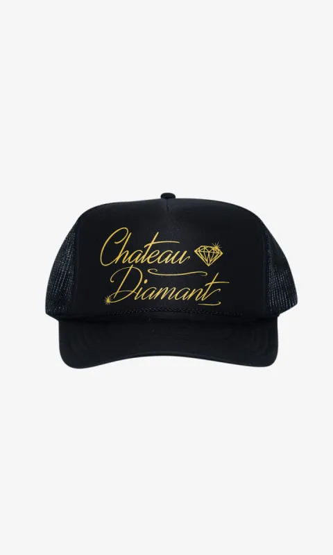 CHATEAU DIAMANT TRUCKER HAT - BLACK sold by Diamond Supply Co.