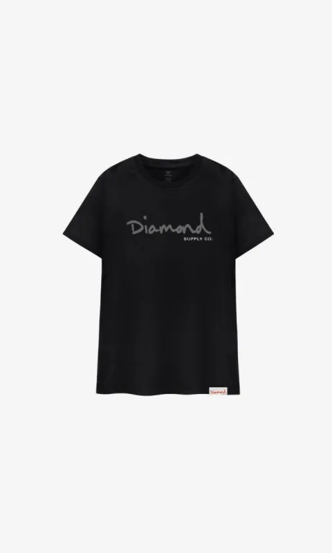 OG SCRIPT TEE - BLACK sold by Diamond Supply Co.
