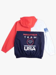 Nautica Nylon Color Block Jacket - Red / Navy sold by Diamond Supply Co.