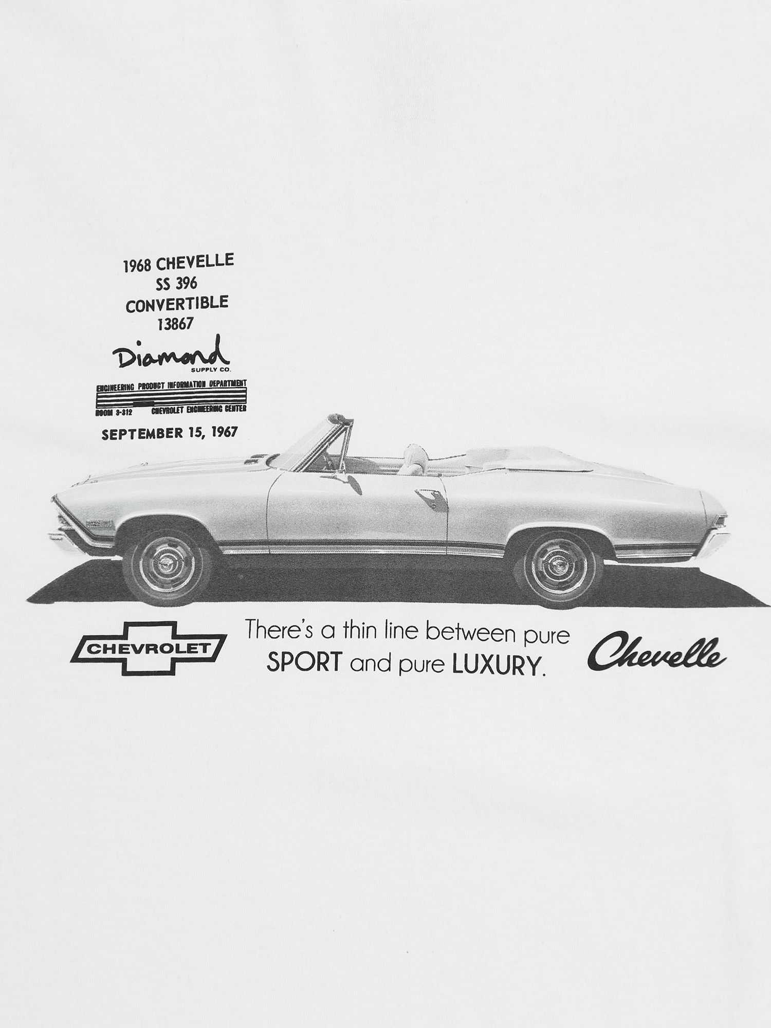 CHEVY 68 CHEVELLE TEE - WHT sold by Diamond Supply Co. product image thumbnail 3