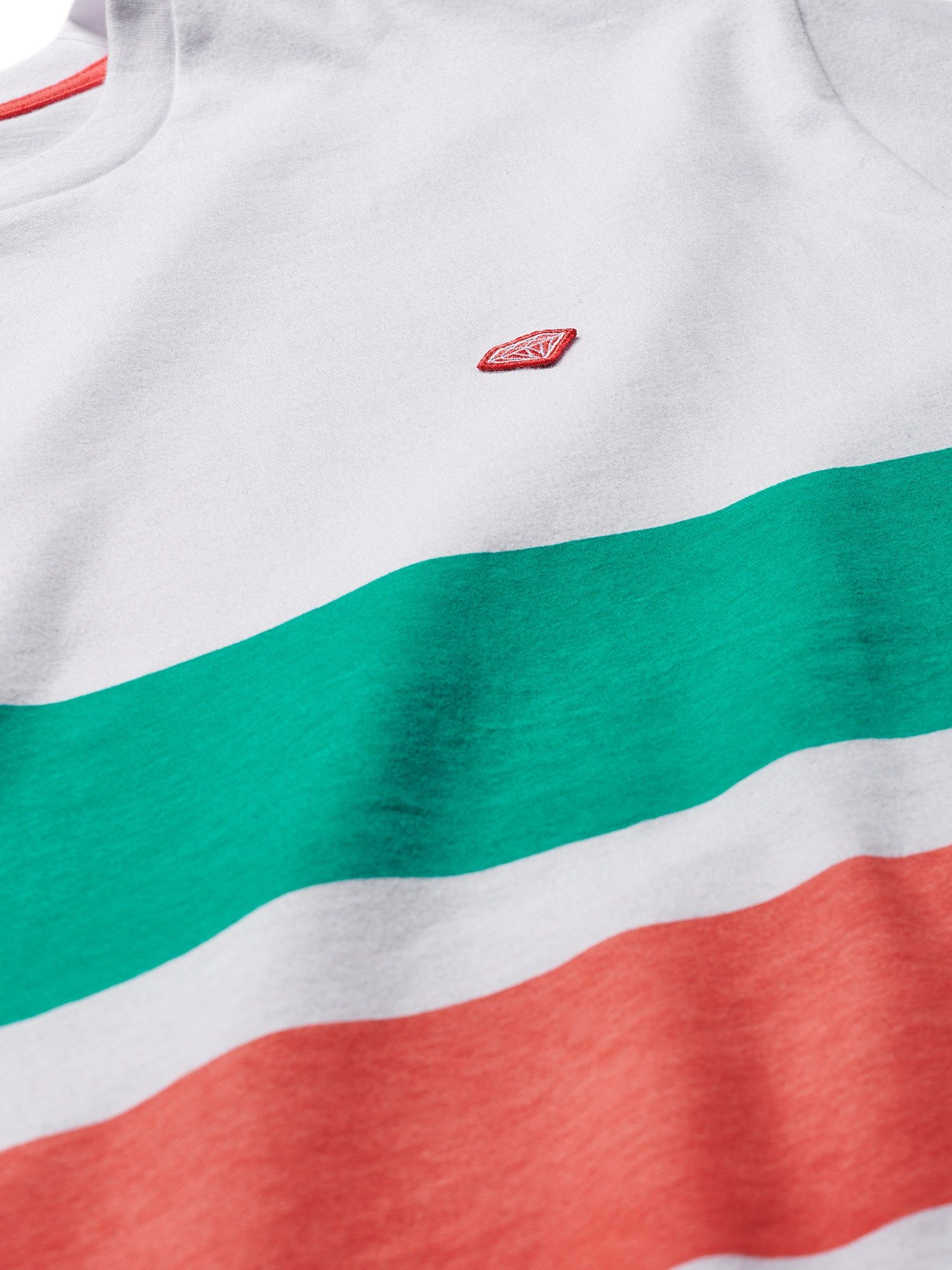 Brilliant Patch Striped Tee - White sold by Diamond Supply Co. product image thumbnail 2