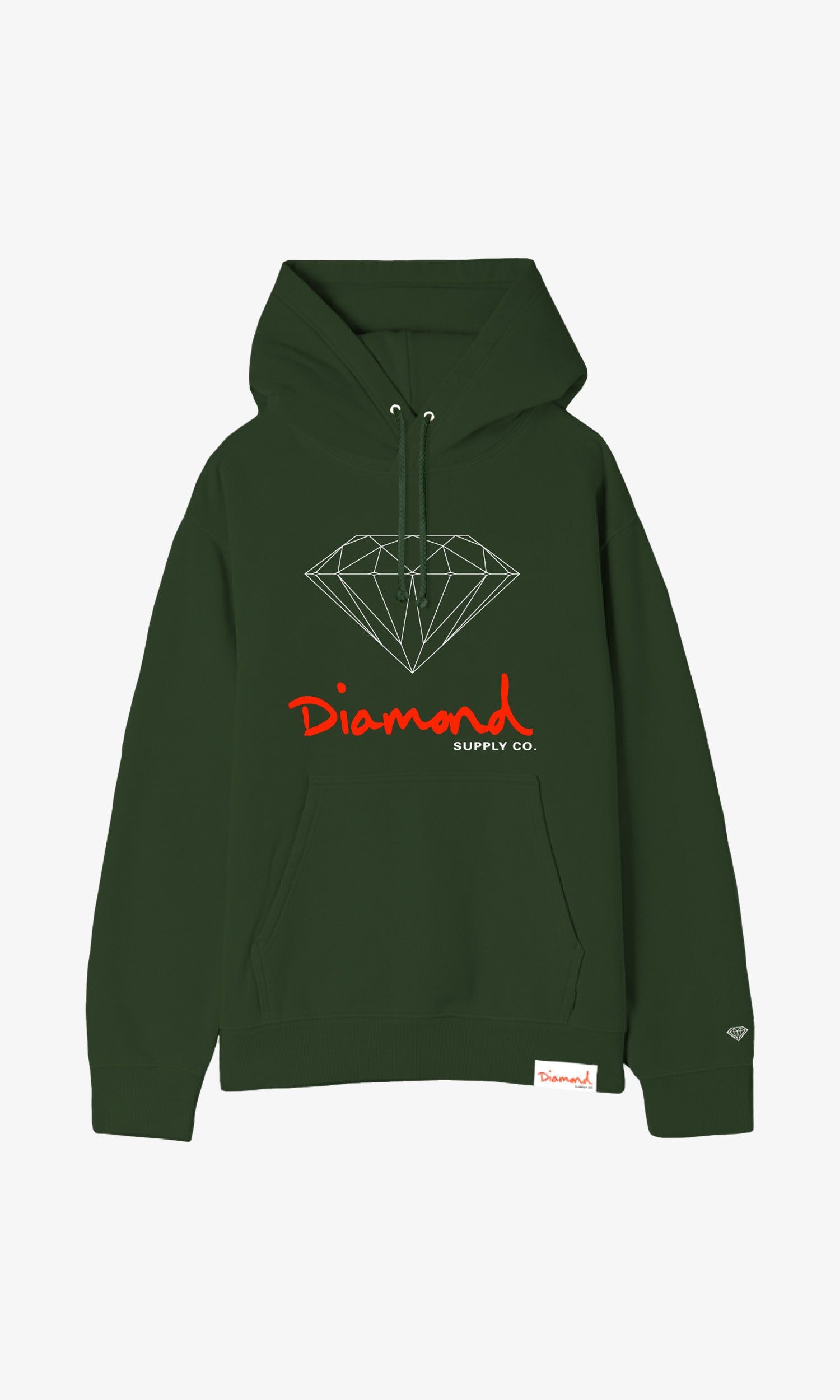 Brilliant Logo Hoodie - Forest Green sold by Diamond Supply Co.