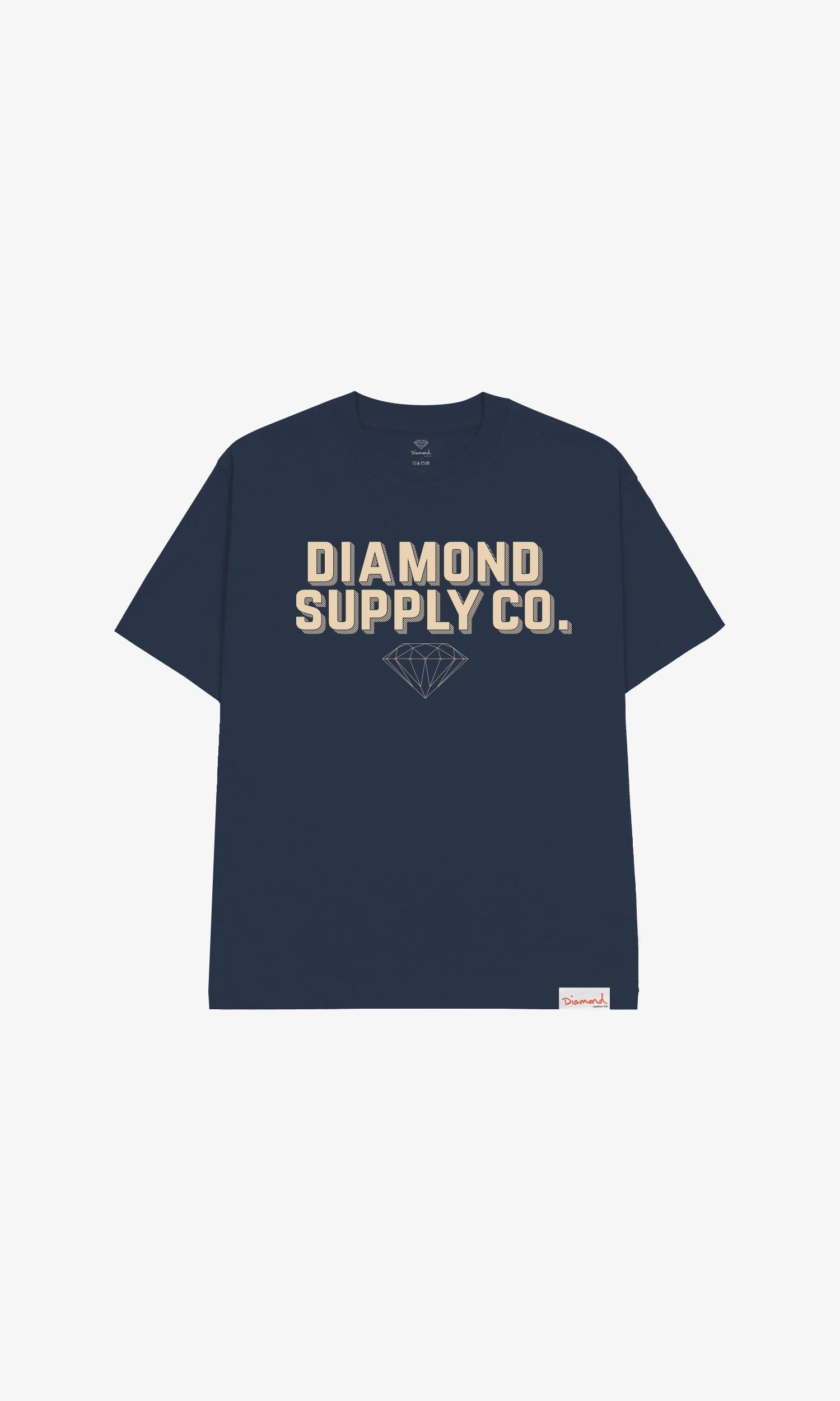 MODERN COLLEGE TEE - NAVY sold by Diamond Supply Co.