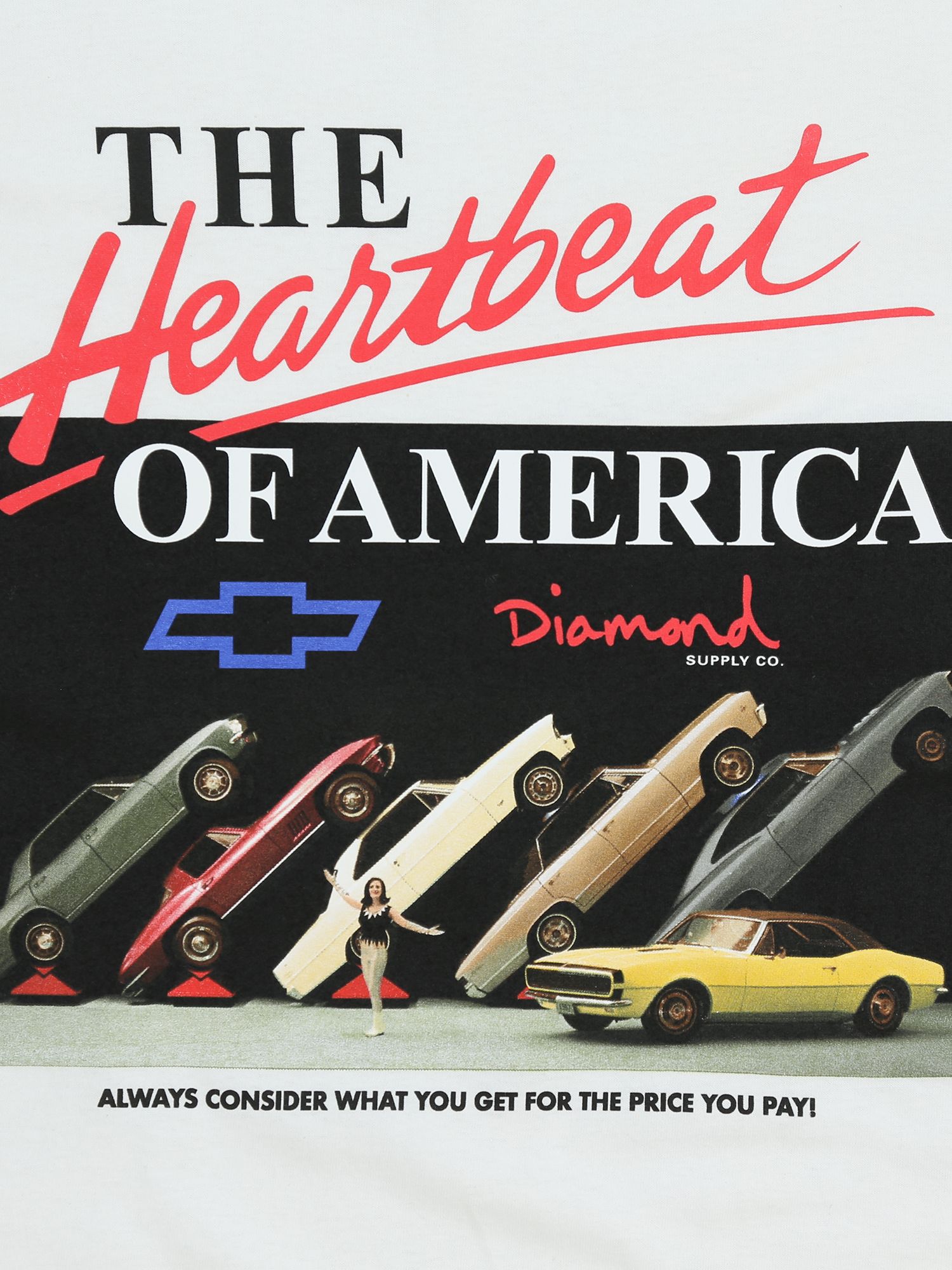 CHEVY HEARTBEAT TEE - WHT sold by Diamond Supply Co. product image thumbnail 3