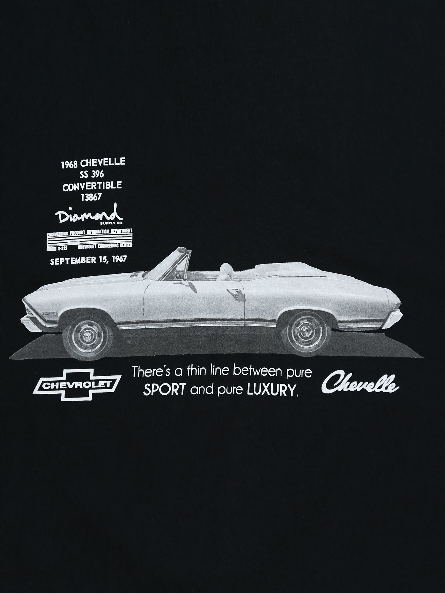 CHEVY 68 CHEVELLE TEE - BLK sold by Diamond Supply Co. product image thumbnail 3