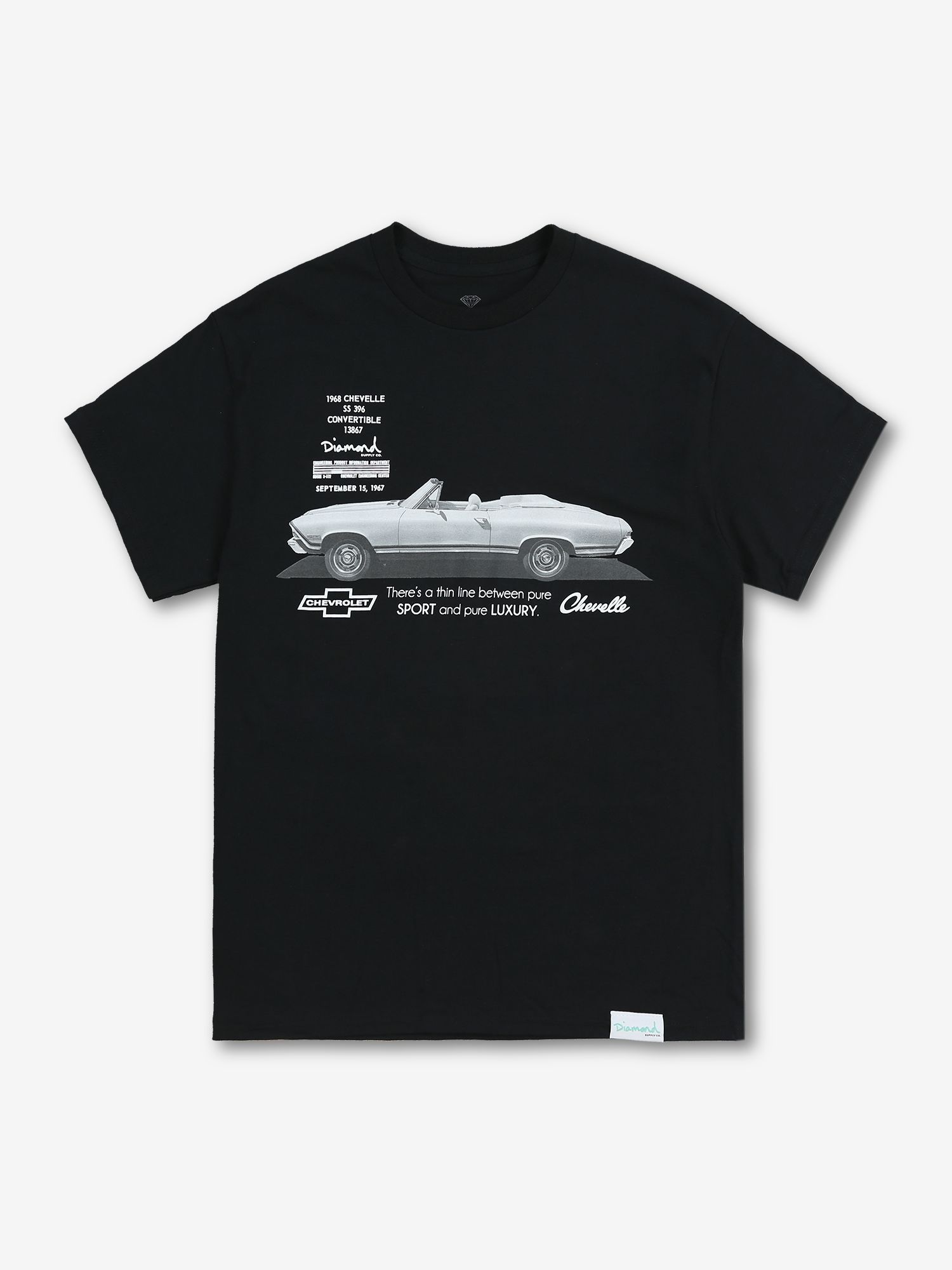 CHEVY 68 CHEVELLE TEE - BLK sold by Diamond Supply Co.