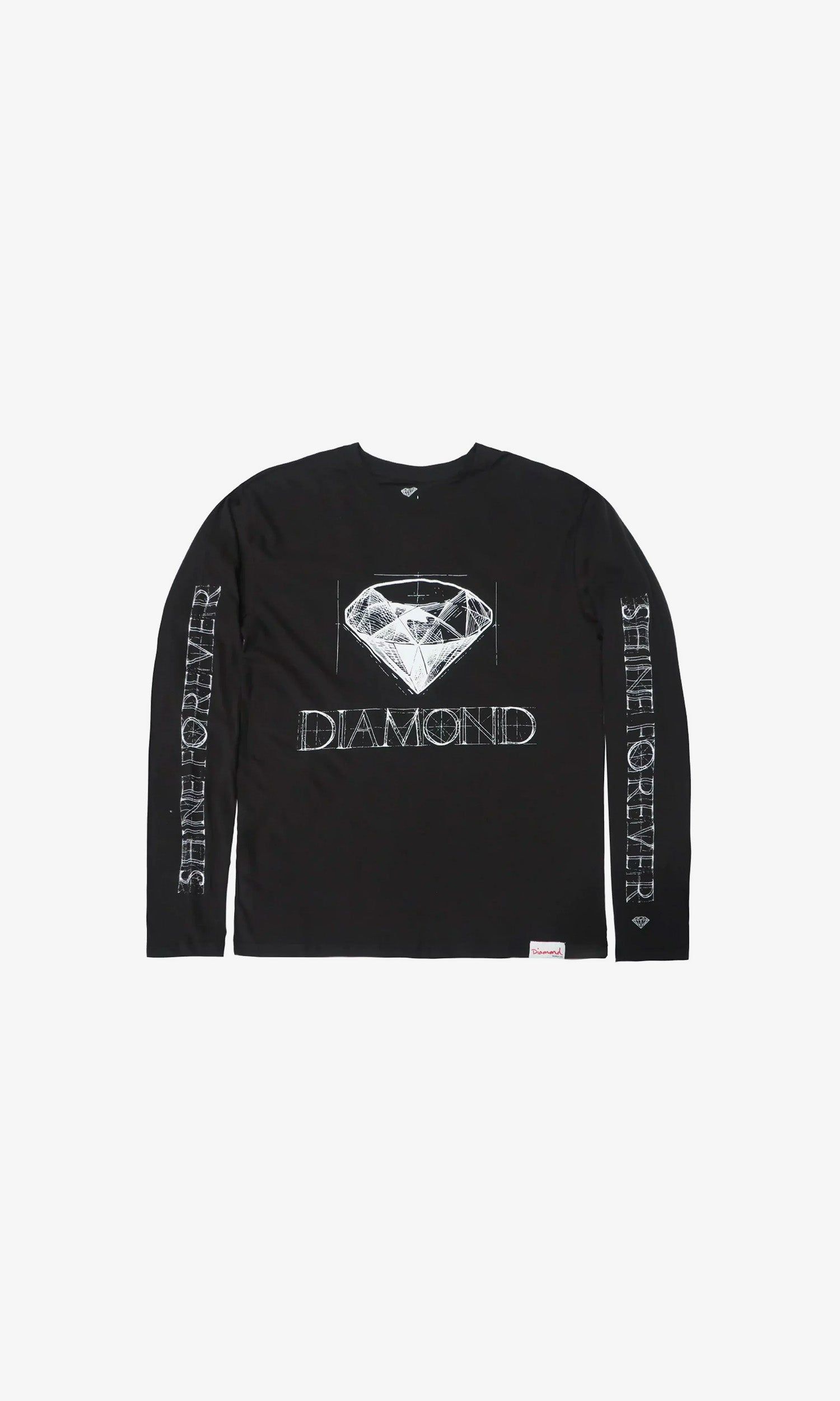 Blueprint Long Sleeve Tee - Black sold by Diamond Supply Co.